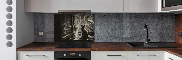 Kitchen splashback Cats by the window