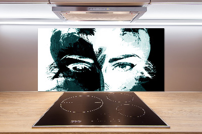 Cooker splashback Abstraction woman