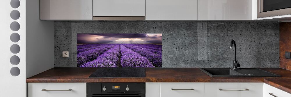 Kitchen splashback Lavender field