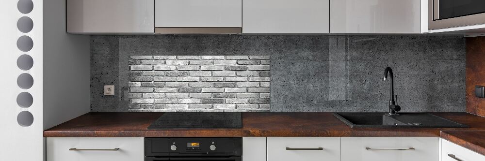 Cooker splashback Brick wall