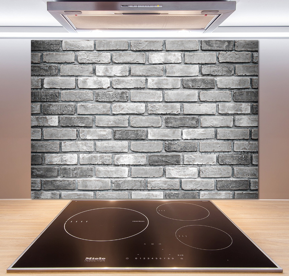 Cooker splashback Brick wall