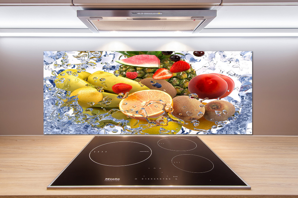 Cooker splashback Fruit and water