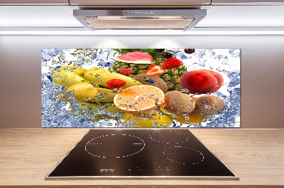 Cooker splashback Fruit and water