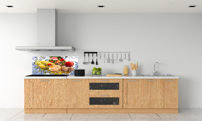 Cooker splashback Fruit and water