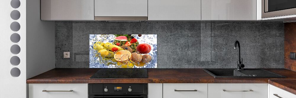 Cooker splashback Fruit and water