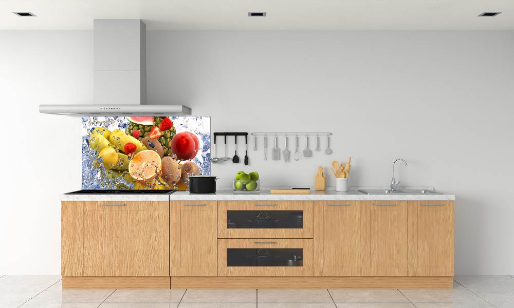 Cooker splashback Fruit and water