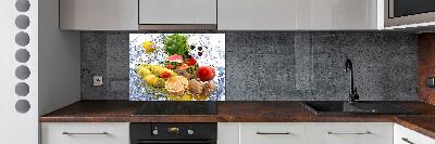 Cooker splashback Fruit and water