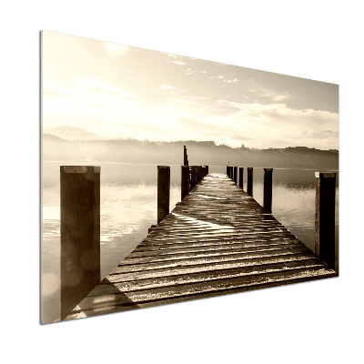 Hob splashback Wooden pier