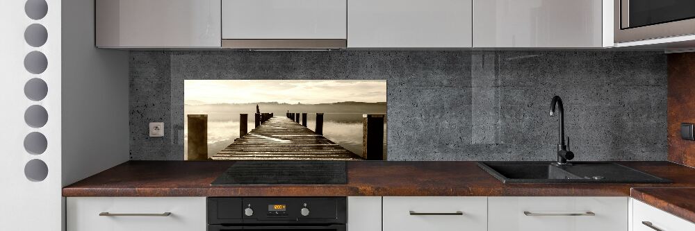 Hob splashback Wooden pier