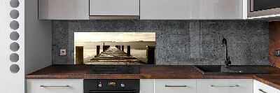 Hob splashback Wooden pier