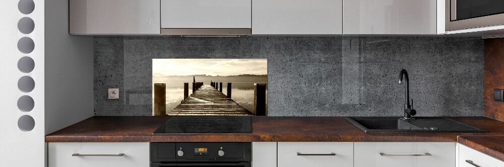 Hob splashback Wooden pier