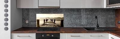 Hob splashback Wooden pier