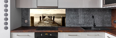 Hob splashback Wooden pier