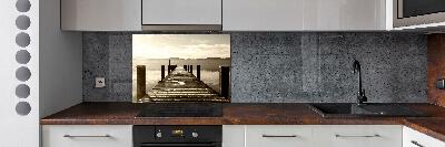 Hob splashback Wooden pier