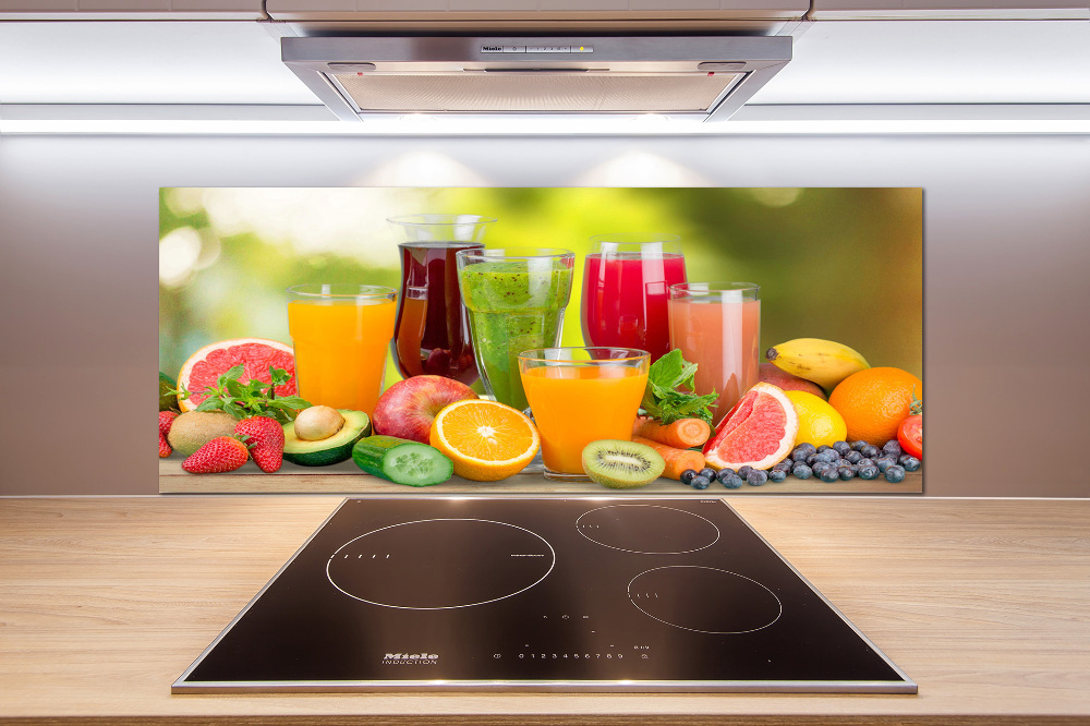 Cooker splashback Fruit juices