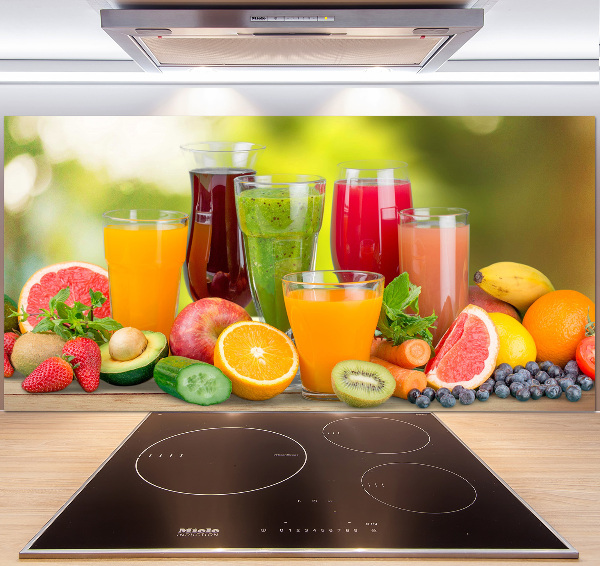 Cooker splashback Fruit juices