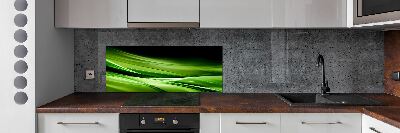 Cooker splashback Green waves