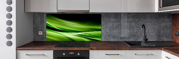 Cooker splashback Green waves