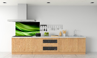 Cooker splashback Green waves