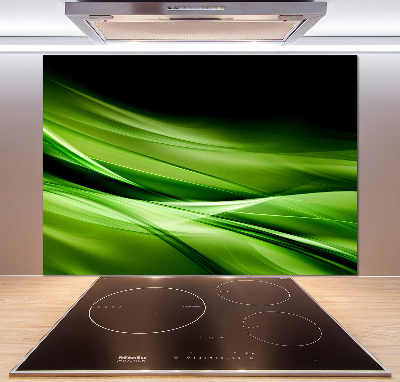 Cooker splashback Green waves