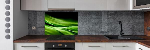 Cooker splashback Green waves