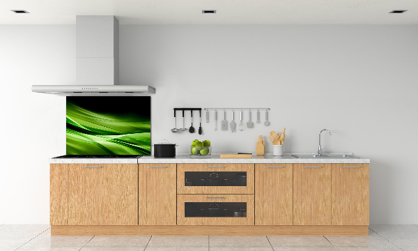 Cooker splashback Green waves