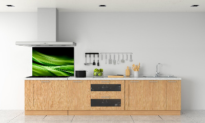 Cooker splashback Green waves