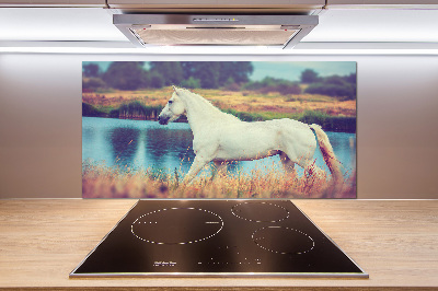 Splashback panel for kitchen White horse lake