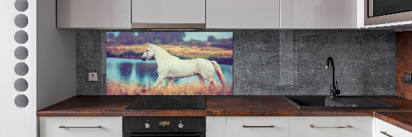 Splashback panel for kitchen White horse lake