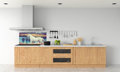 Splashback panel for kitchen White horse lake