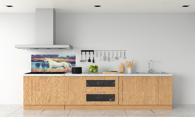 Splashback panel for kitchen White horse lake