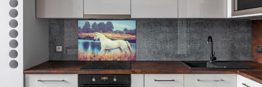 Splashback panel for kitchen White horse lake