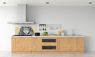 Splashback panel for kitchen Hipster lion