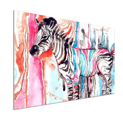 Cooker splashback Colorful zebra