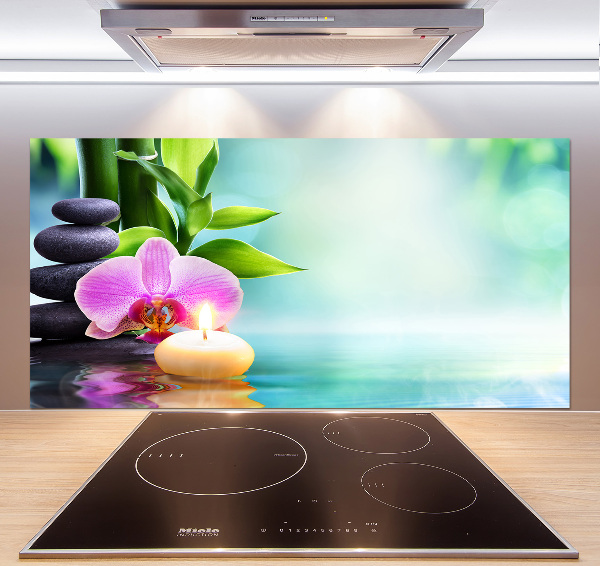 Cooker splashback Orchid bamboo