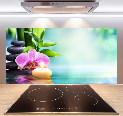 Cooker splashback Orchid bamboo