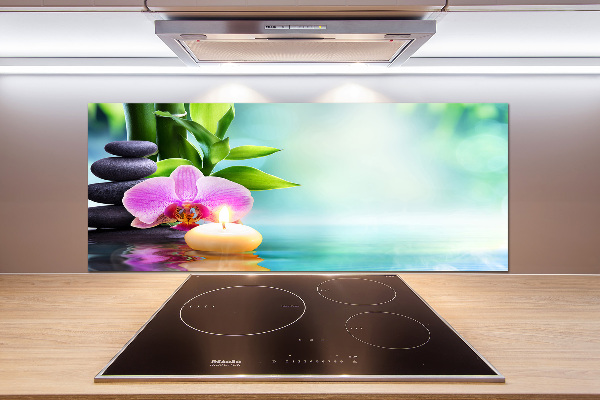 Cooker splashback Orchid bamboo