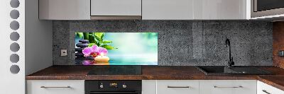 Cooker splashback Orchid bamboo