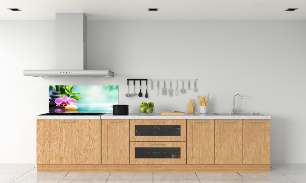 Cooker splashback Orchid bamboo