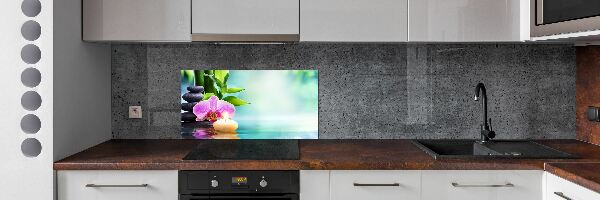 Cooker splashback Orchid bamboo