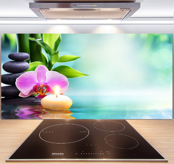 Cooker splashback Orchid bamboo