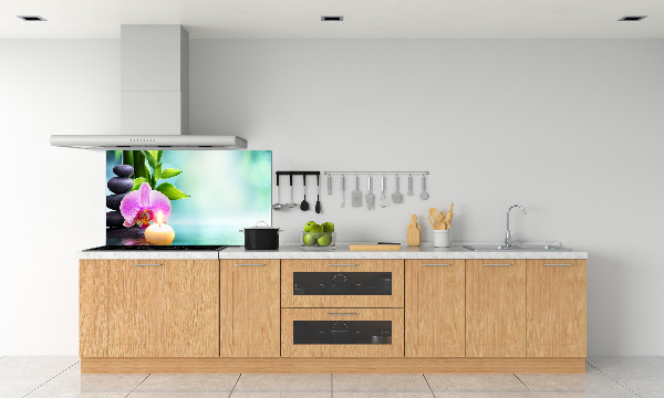 Cooker splashback Orchid bamboo