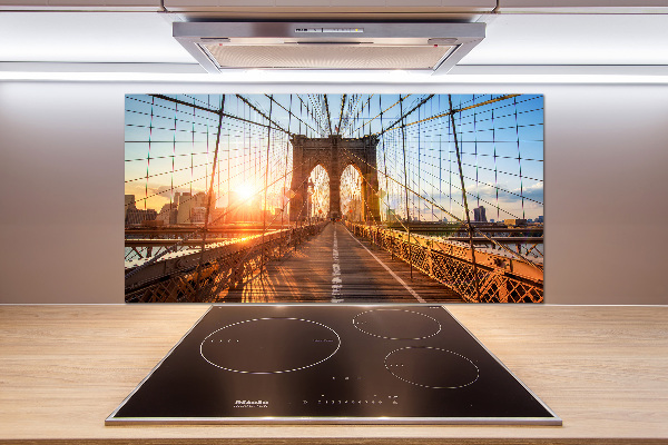 Kitchen splashback panel Brooklyn bridge