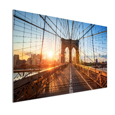 Kitchen splashback panel Brooklyn bridge