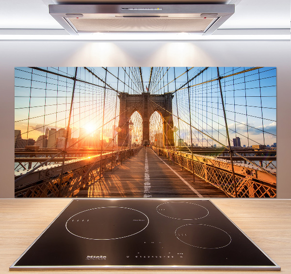 Kitchen splashback panel Brooklyn bridge