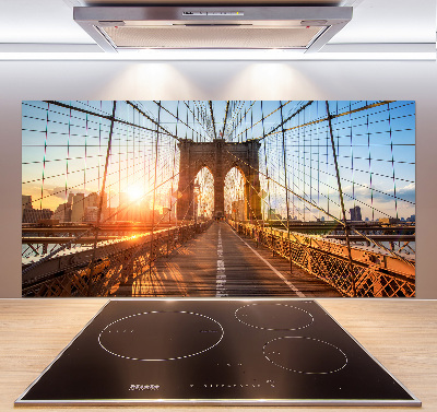 Kitchen splashback panel Brooklyn bridge