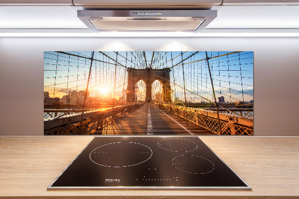 Kitchen splashback panel Brooklyn bridge