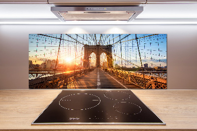 Kitchen splashback panel Brooklyn bridge