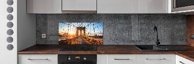 Kitchen splashback panel Brooklyn bridge