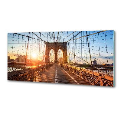 Kitchen splashback panel Brooklyn bridge